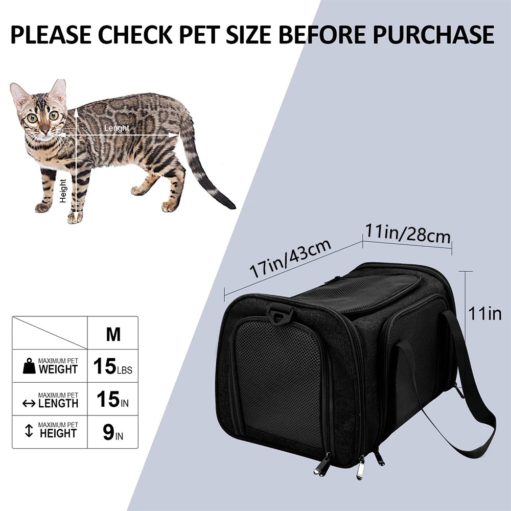 Dog & Cat Carrier Backpack – Soft-Sided, Airline-Approved Travel Bag