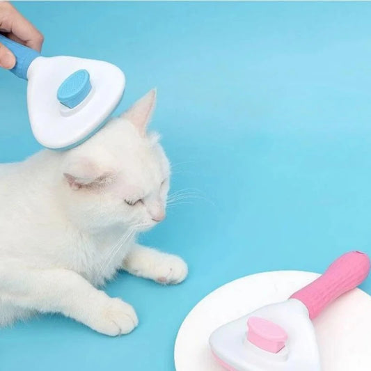 Long Hair Pet Grooming Brush – Stainless Steel Comb for Dogs & Cats