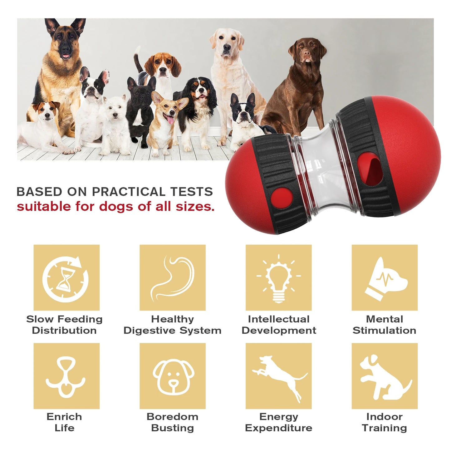 IQ Training Dog Toy – Slow Feeder for Small to Large Dogs, Indoor Puppy Toy