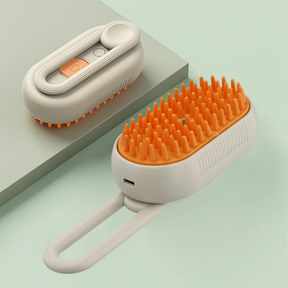 3-in-1 Pet Grooming Brush – Electric Hair Remover with Steam & Massage