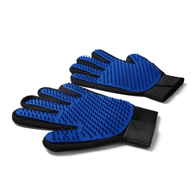 Silicone Pet Grooming Glove – Hair Remover & Bath Brush for Dogs & Cats