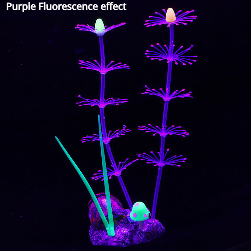 Fluorescent Silicone Aquatic Plants