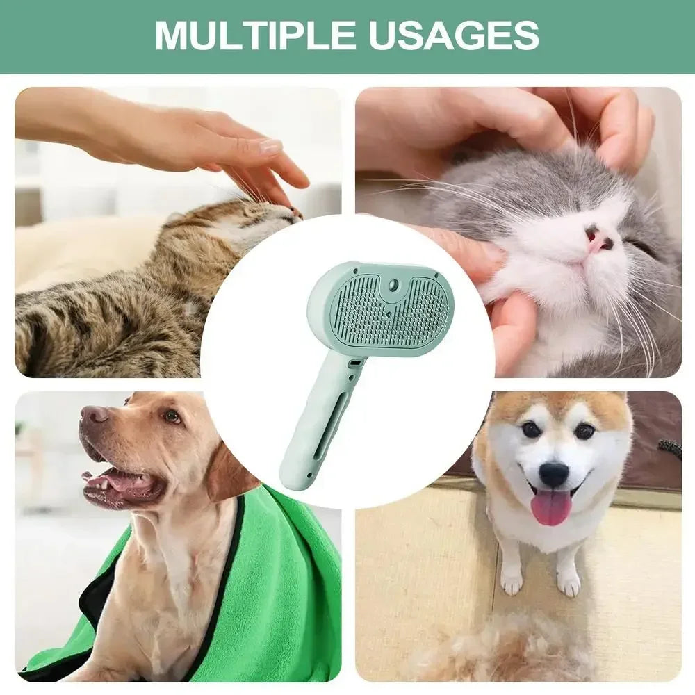 Pet Grooming Mist Spray Comb – Dematting Brush & Hair Remover for Dogs & Cats