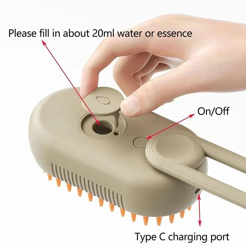 Pet Grooming Mist Spray Comb – Dematting Brush & Hair Remover for Dogs & Cats