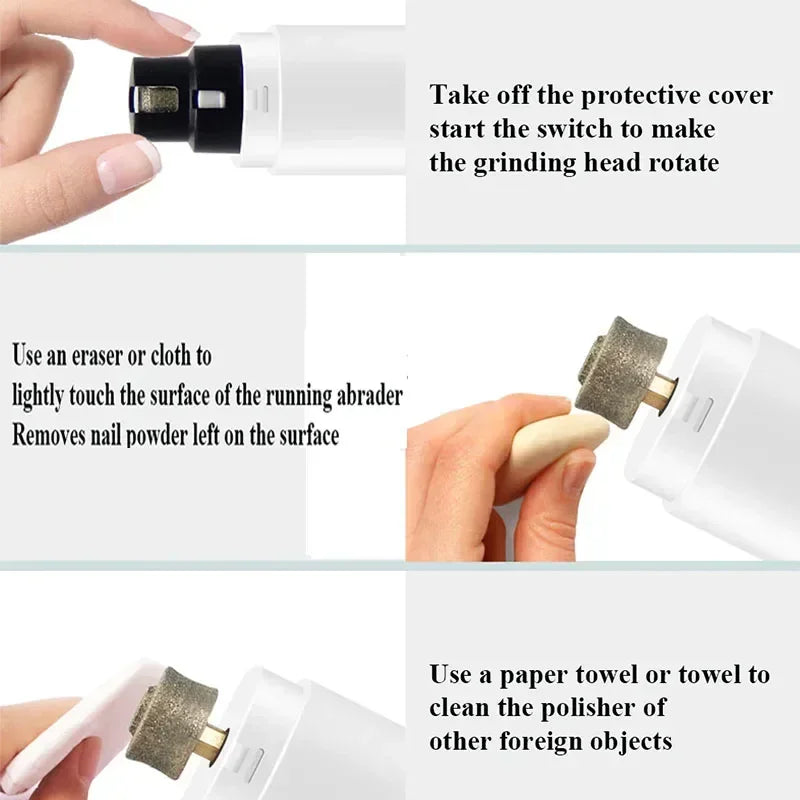 Rechargeable Electric Pet Nail Grinder – Quiet Clipper with LED Light for Dogs & Cats