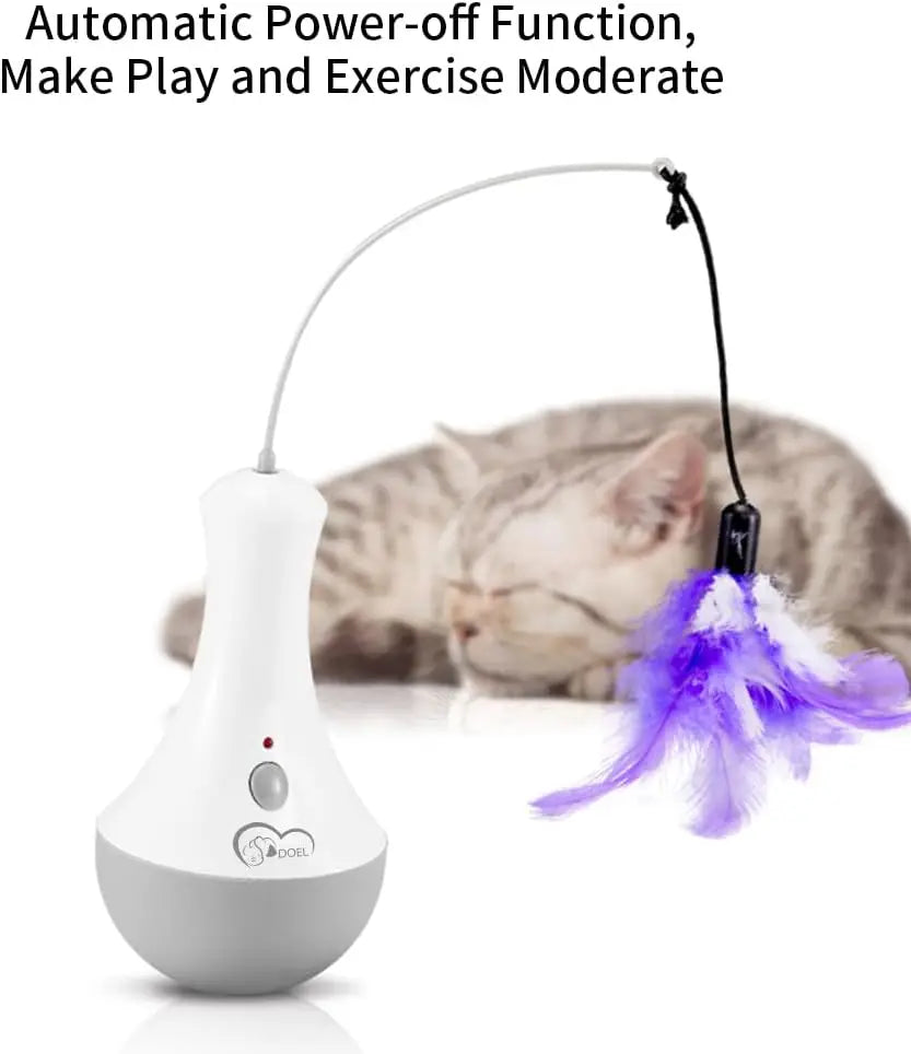 Interactive Cat Feather Toy – Automatic Teaser for Indoor Play | Fun Kitten Gift & Enrichment Toy
