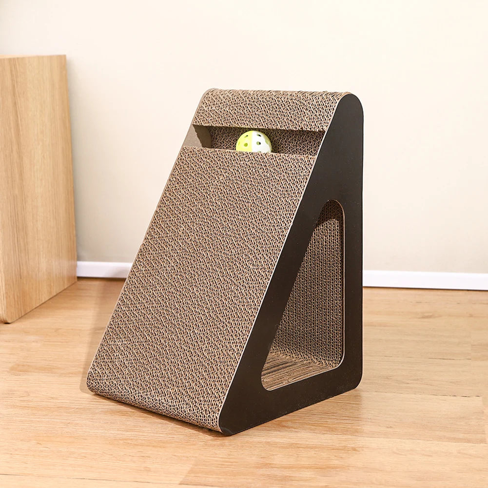 2-in-1 Cat Scratcher Toy with Spinning Balls for Stress Relief