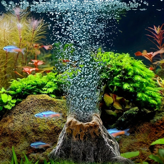 Aquarium Volcano Air Stone – Bubble Aerator with ABS Volcanic Bubbler