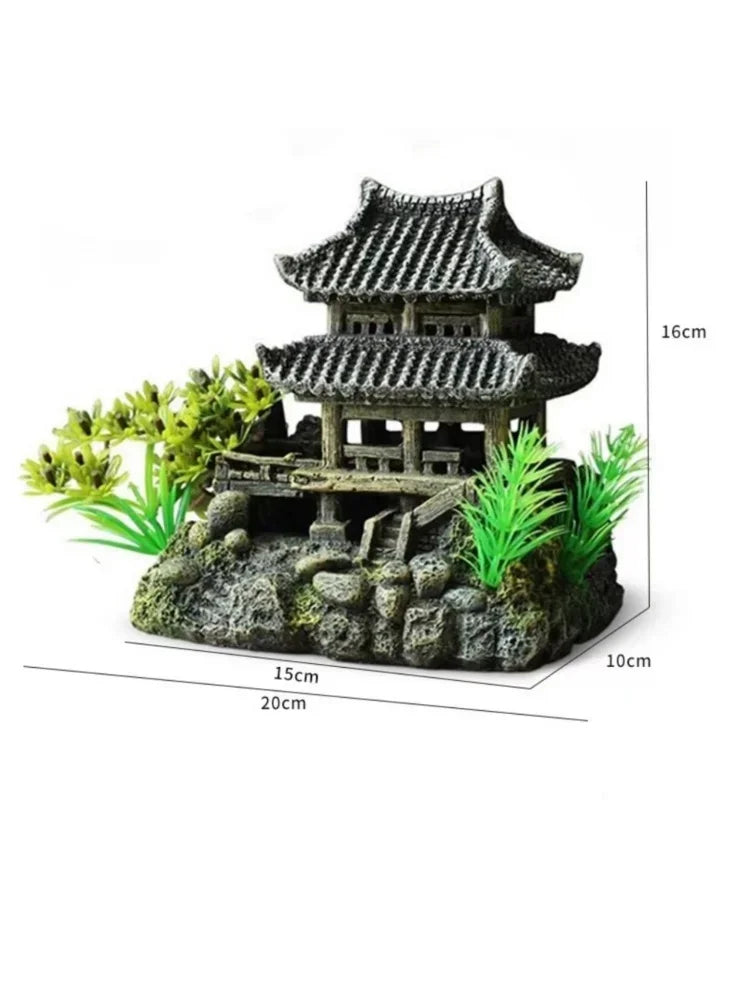 Resin House Ornament – Decoration for Aquarium Landscape