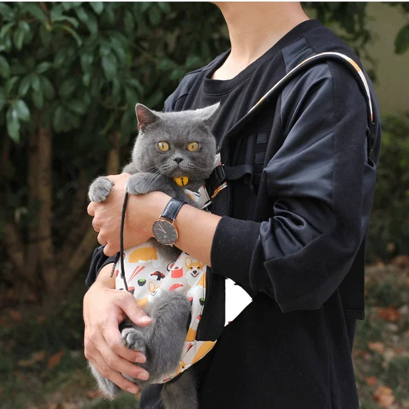 Cat Travel Backpack Sack – Breathable, Portable Pet Carrier for Both Shoulders