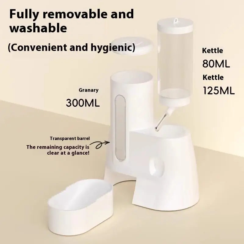 2-in-1 Hamster Feeder & Water Dispenser – Large Capacity Automatic Dispenser, Leak proof