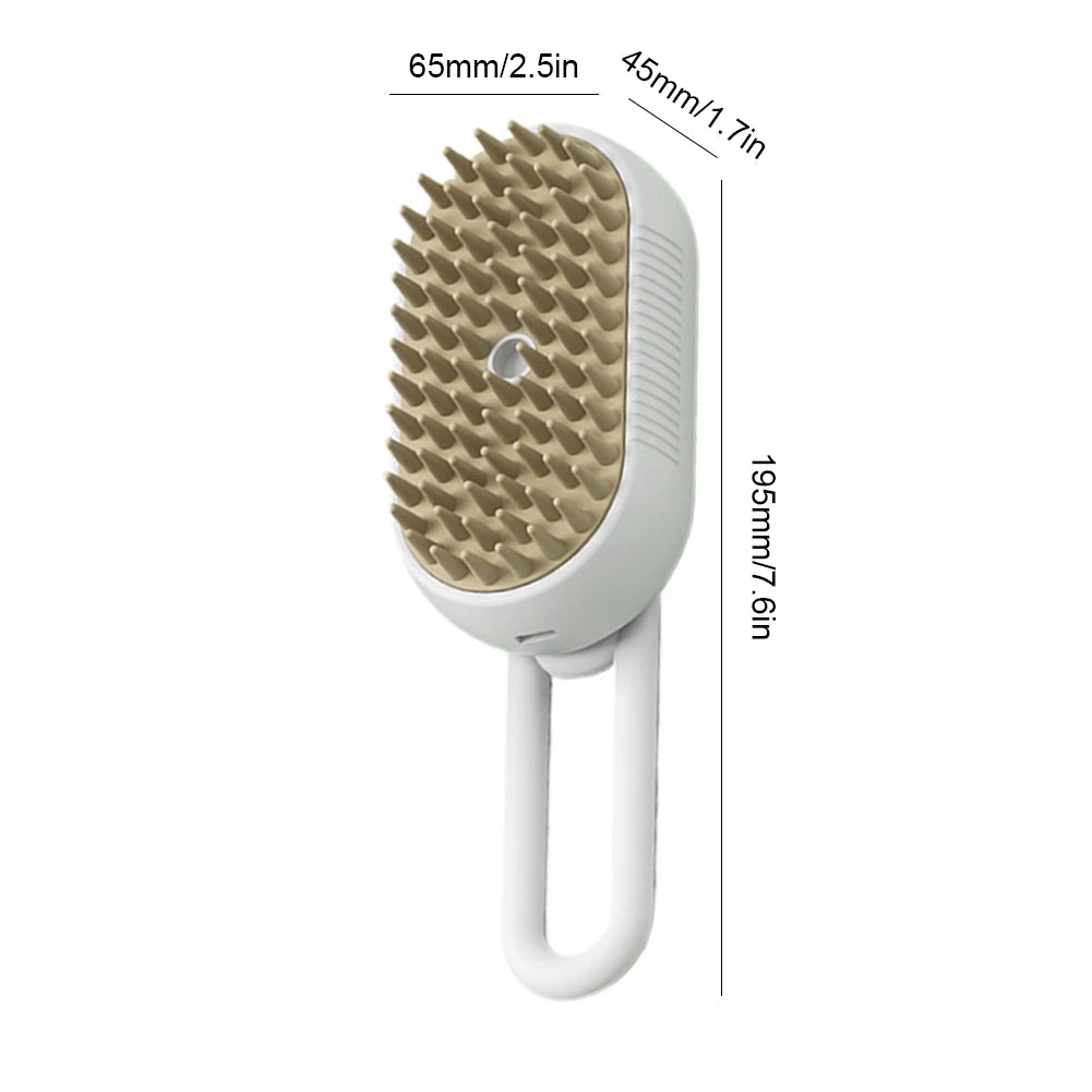 3-in-1 Pet Grooming Brush – Electric Hair Remover with Steam & Massage