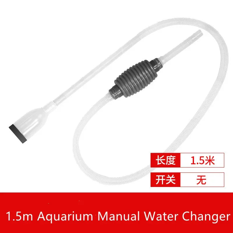 Handheld Vacuum Siphon Pump - Manual Aquarium Water Changer