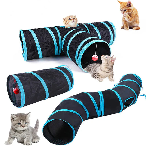 Foldable Cat Tunnel Toy – Interactive Indoor Pet Play Tube for Cats & Kittens – Breathable, Durable, Portable Cat Play Tunnel Barrel loud paper