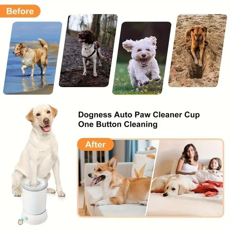 Electric Pet Paw Cleaner Cup – Automatic, Portable & Quiet Foot Washer for Dogs & Cats