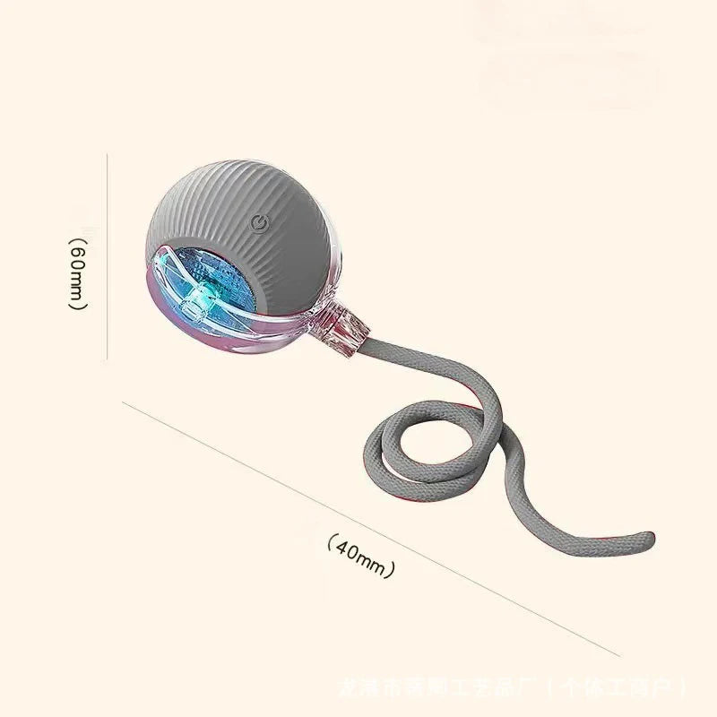 Rechargeable Smart Cat Ball – Automatic Rolling Toy with Teaser & Sensor