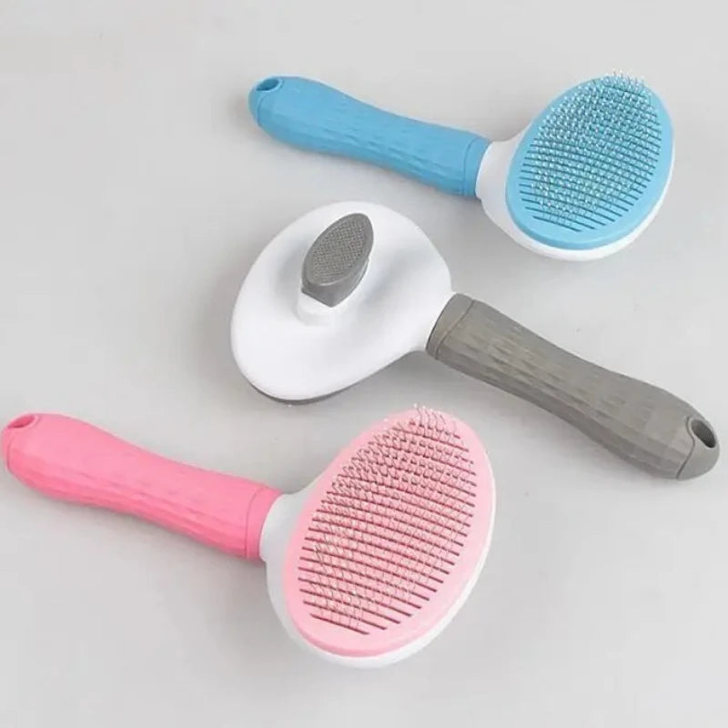 Long Hair Pet Grooming Brush – Stainless Steel Comb for Dogs & Cats
