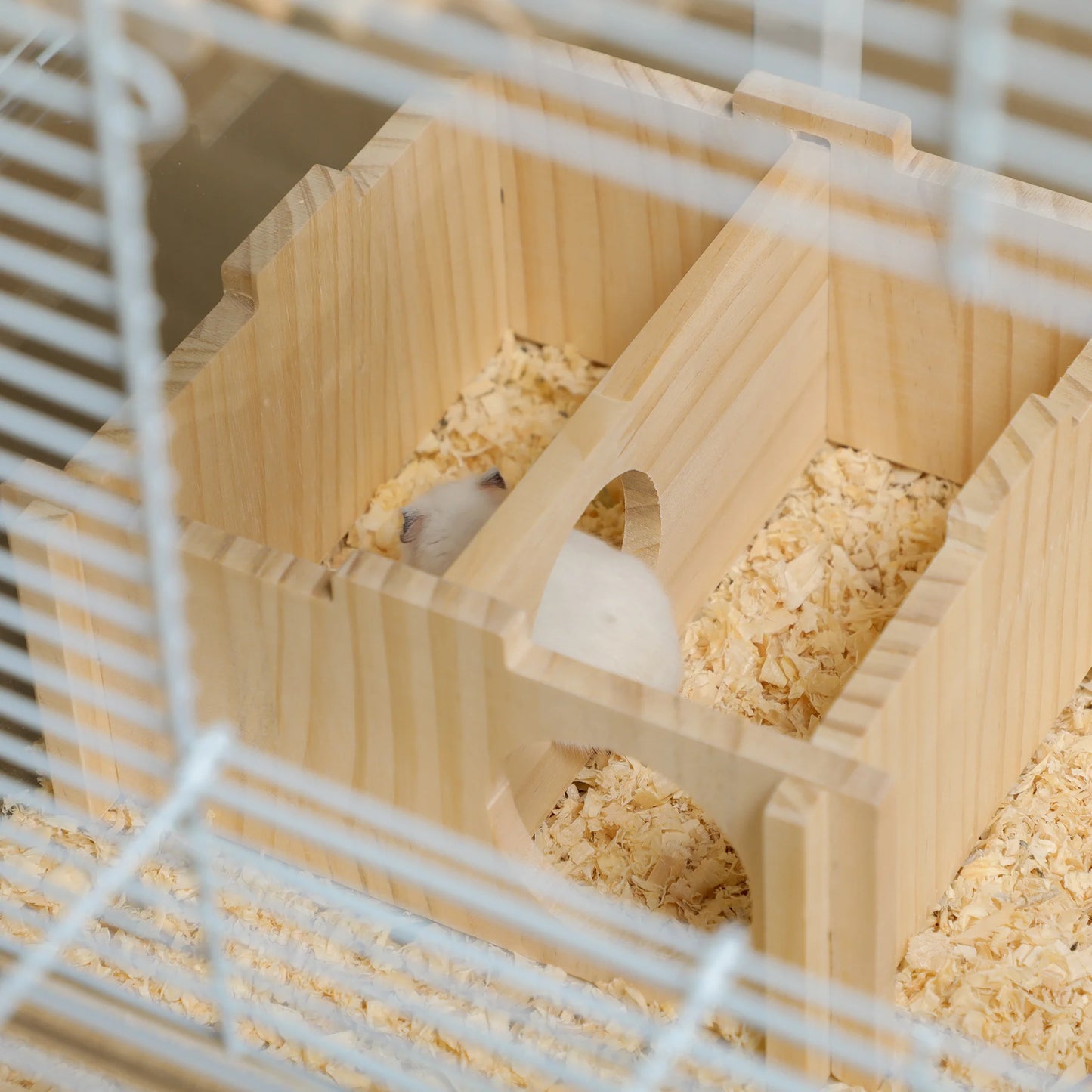Hamster & Gerbil Cage – Deep Base with Ramp, Platforms, Hut & Exercise Wheel