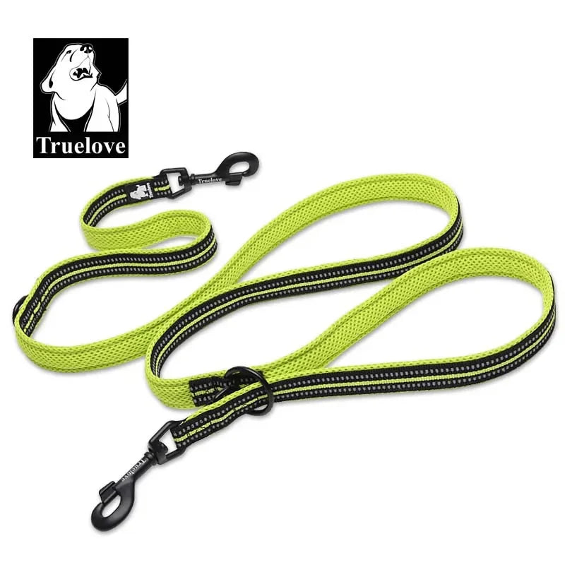 7-in-1 Adjustable Dog Leash – Hands-Free Reflective Lead for Walking & Training 2 Dogs