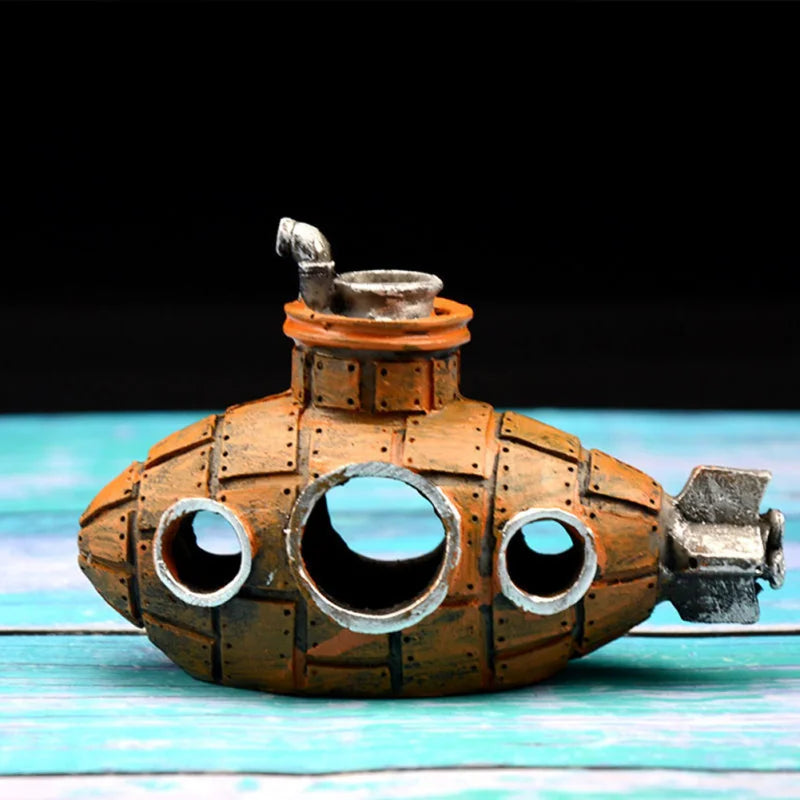 Resin Submarine Cave – Fish & Shrimp Shelter Aquarium Decoration