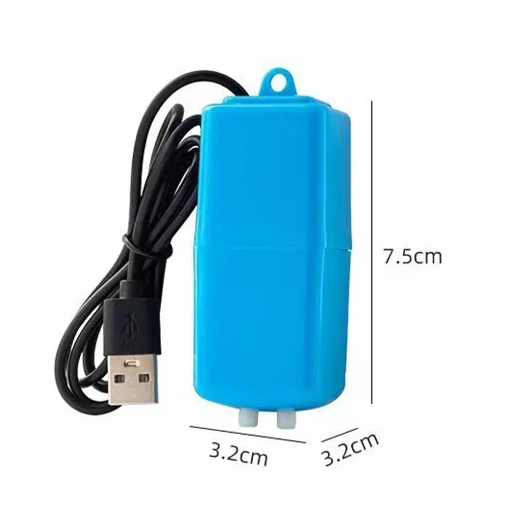 USB Air Pump Kit – Silent Oxygen Pump with Air Stone for Aquarium