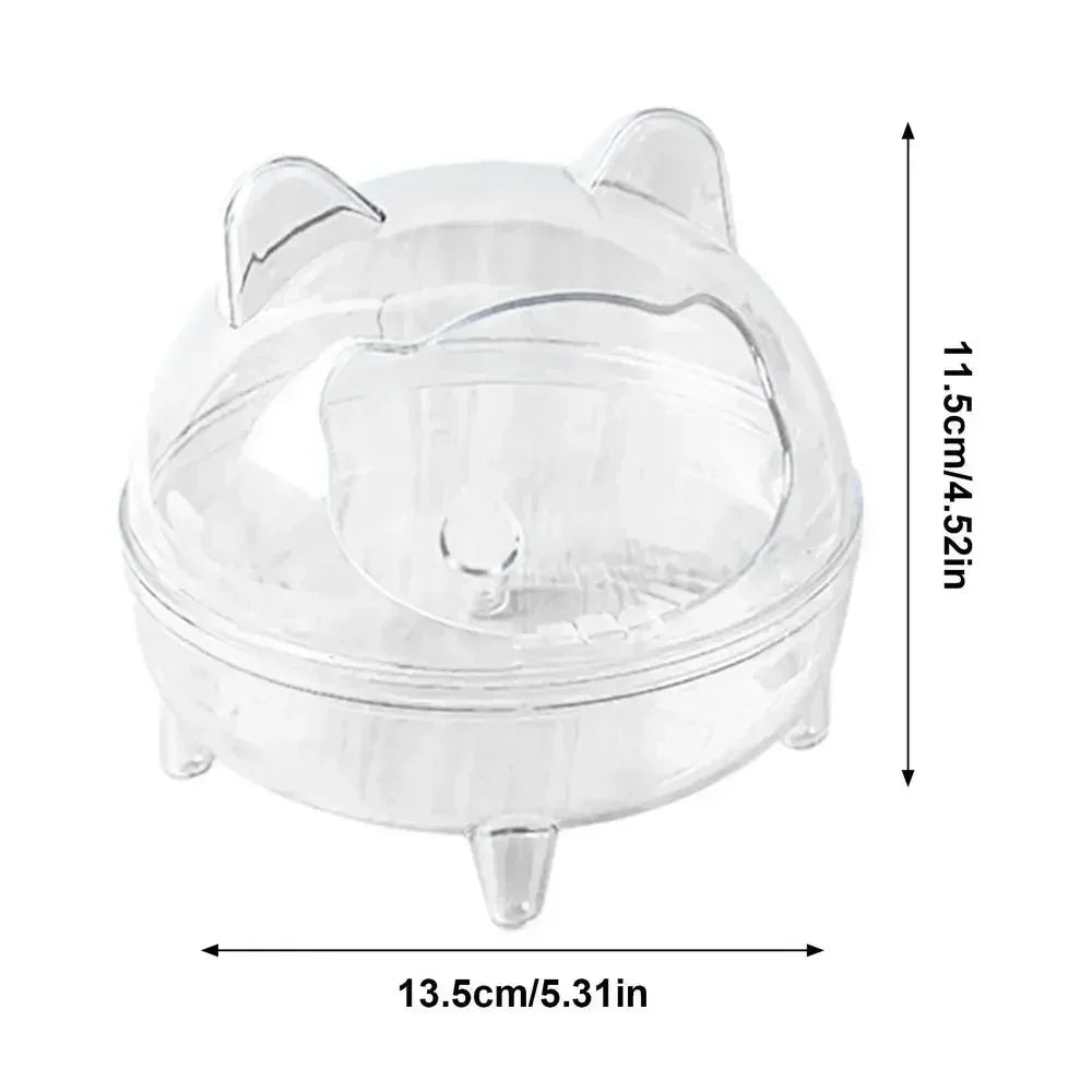 Transparent Hamster Bathhouse – Toilet & Bathroom for Hamsters & Guinea Pigs