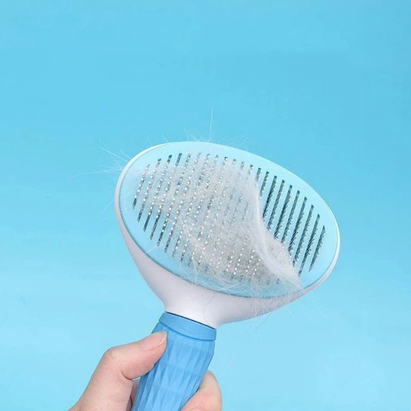 Long Hair Pet Grooming Brush – Stainless Steel Comb for Dogs & Cats