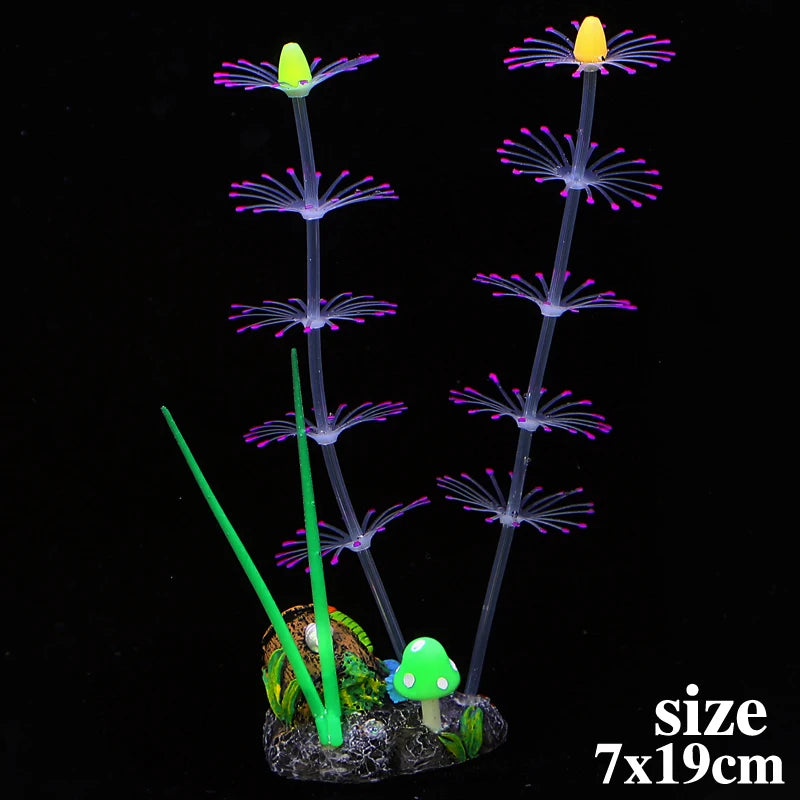 Fluorescent Silicone Aquatic Plants