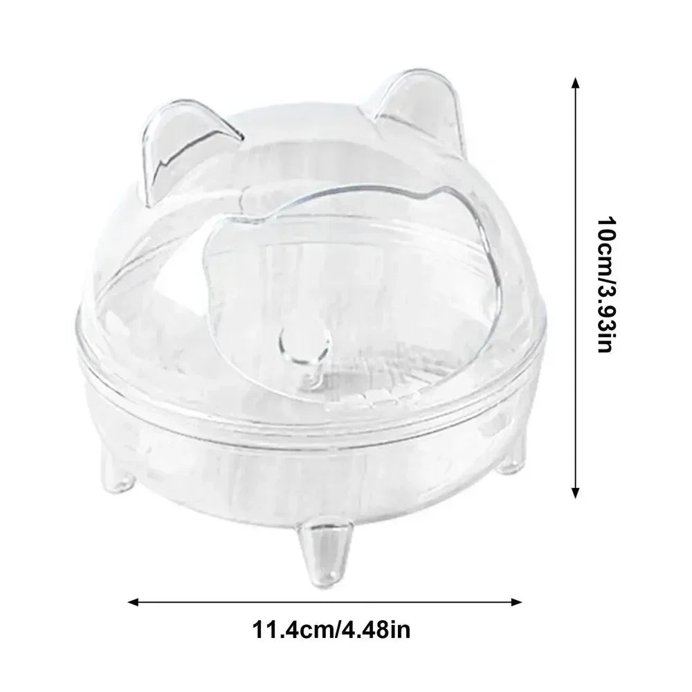 Transparent Hamster Bathhouse – Toilet & Bathroom for Hamsters & Guinea Pigs