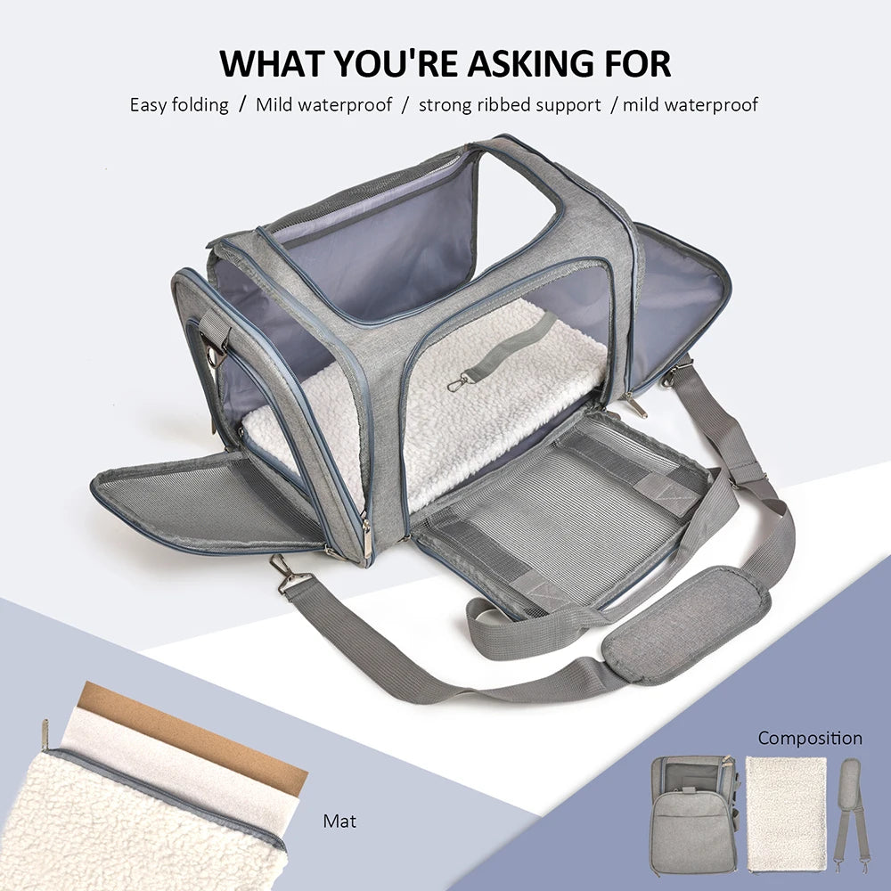 Dog & Cat Carrier Backpack – Soft-Sided, Airline-Approved Travel Bag