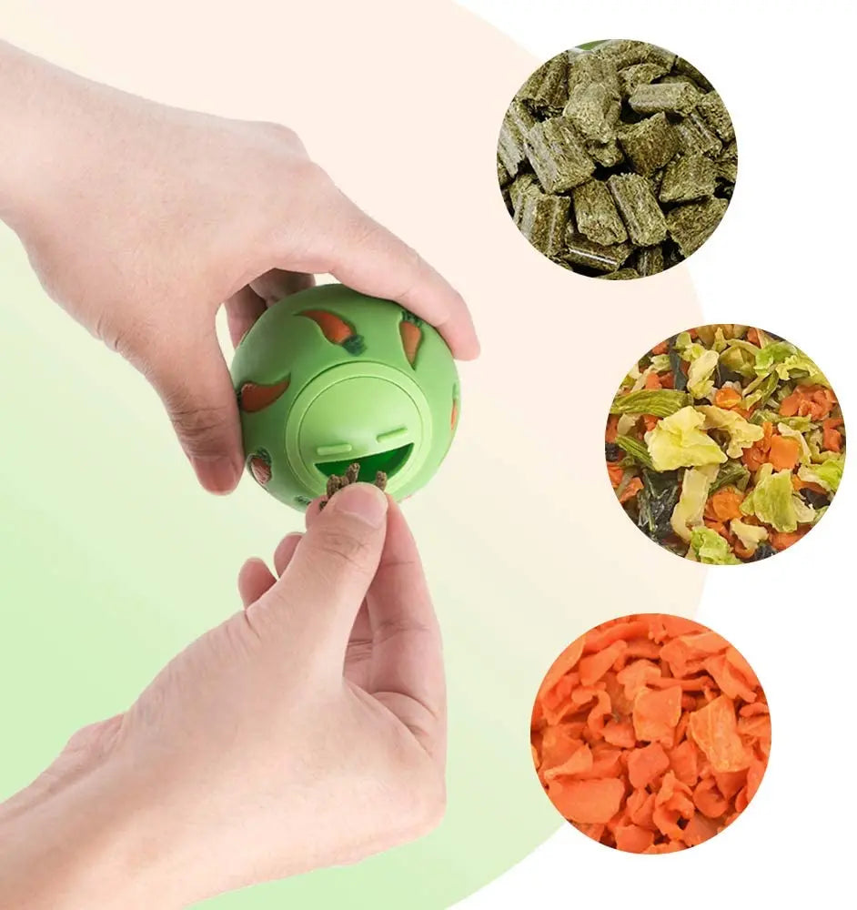 Rabbit Treat Ball – Interactive Slow Feeder Toy for Bunnies, Hamsters & Ferrets
