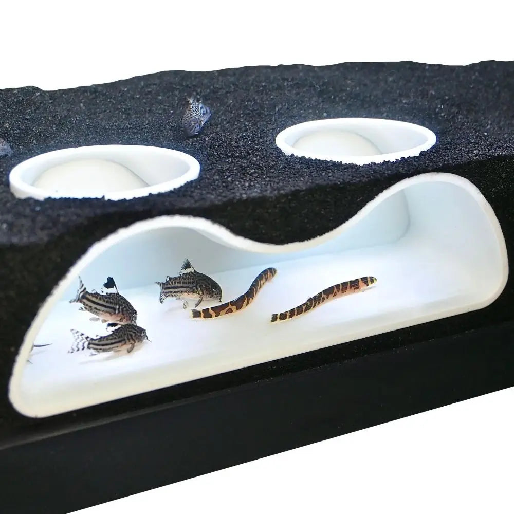 Aquarium Tunnel Cave – Curved Under Gravel Fish Tank Decoration