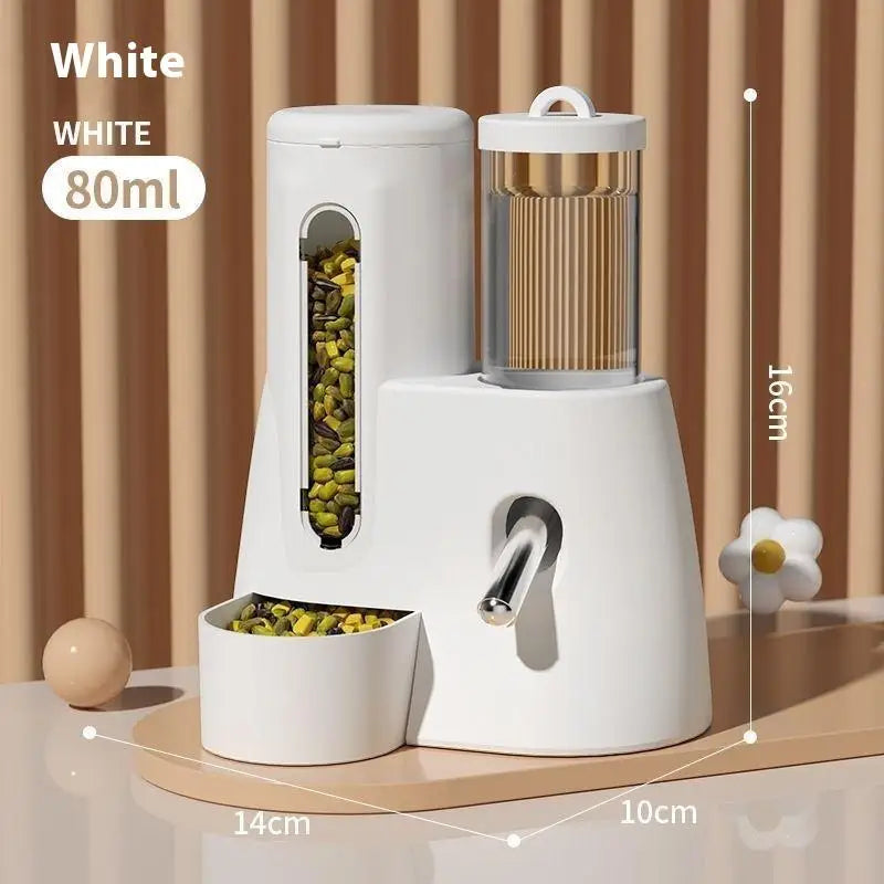 2-in-1 Hamster Feeder & Water Dispenser – Large Capacity Automatic Dispenser, Leak proof