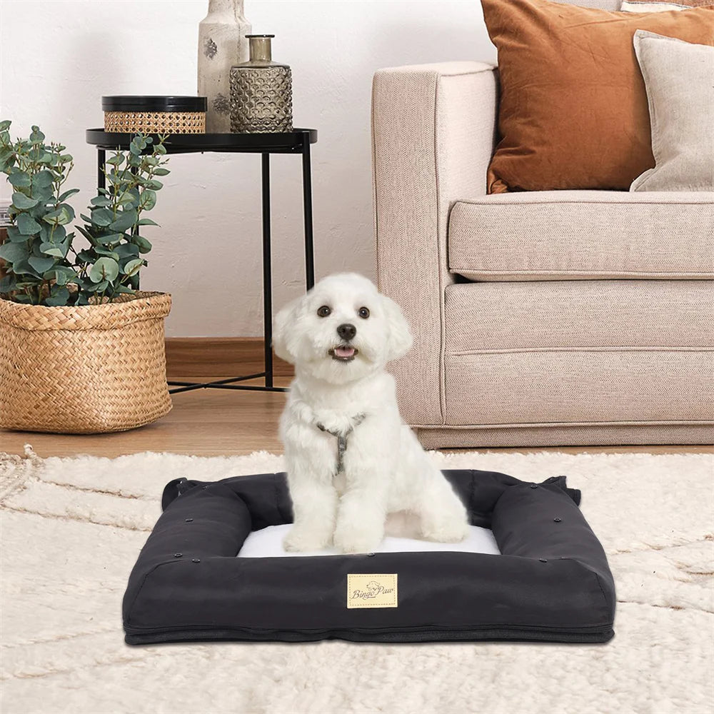 Portable Dog Car Seat – Travel Bed with Safety Belt | Waterproof Pet Booster & Cushion