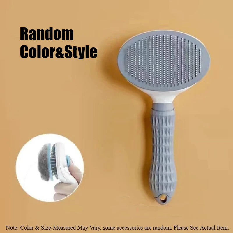 Long Hair Pet Grooming Brush – Stainless Steel Comb for Dogs & Cats