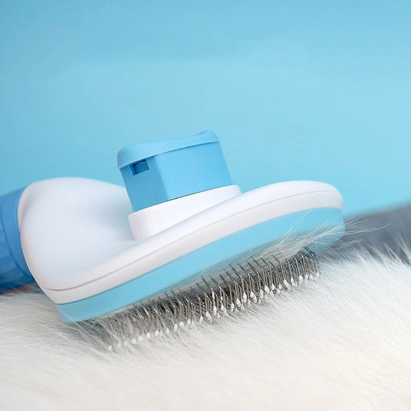 Long Hair Pet Grooming Brush – Stainless Steel Comb for Dogs & Cats