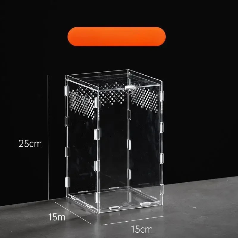 Acrylic Reptile Terrarium – Nano Breeding Box for Spider, Scorpion & Lizards
