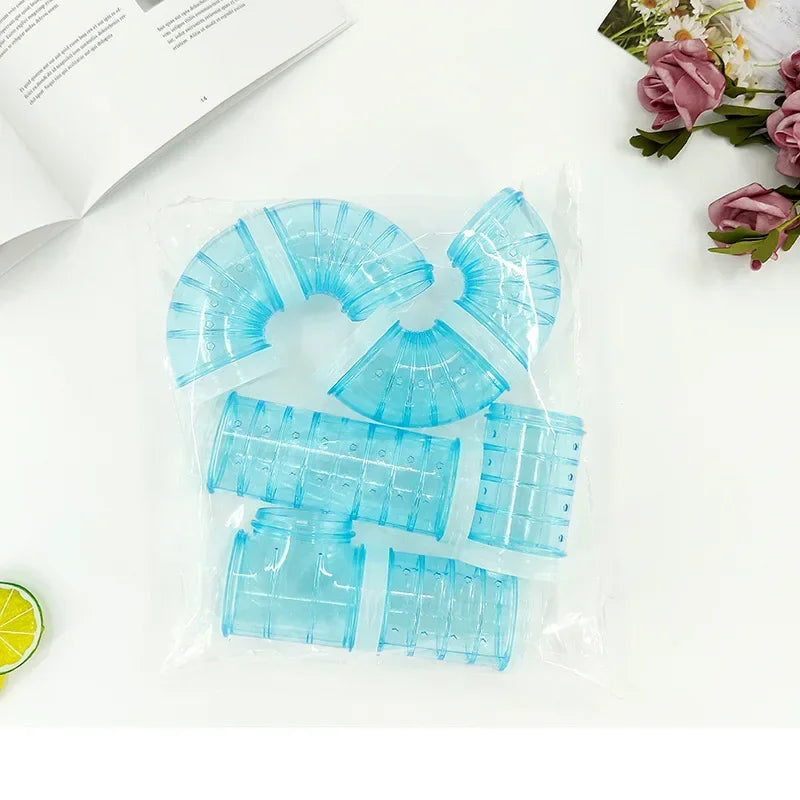 DIY Hamster Tunnel Maze – External Cage Tubes & U-Pipe Set