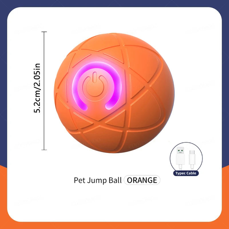 Smart Interactive Pet Toy Ball – USB Automatic Bouncing for Dogs & Cats