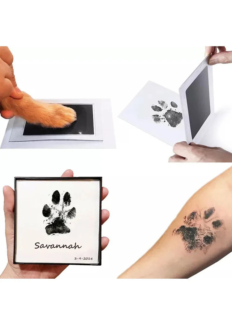 Paw Print Ink Pad Kit – Safe, Non-Toxic Inkless Pad for Pet & Baby Keepsake Prints