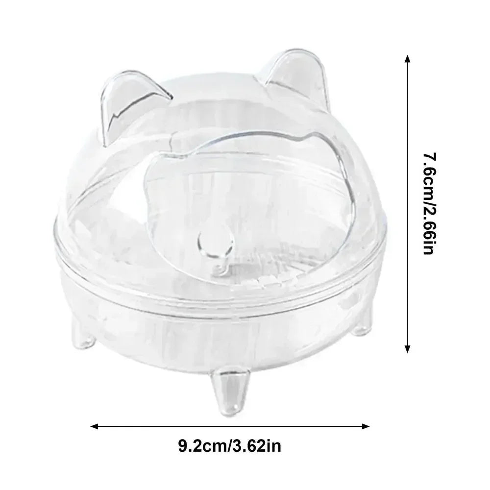 Transparent Hamster Bathhouse – Toilet & Bathroom for Hamsters & Guinea Pigs