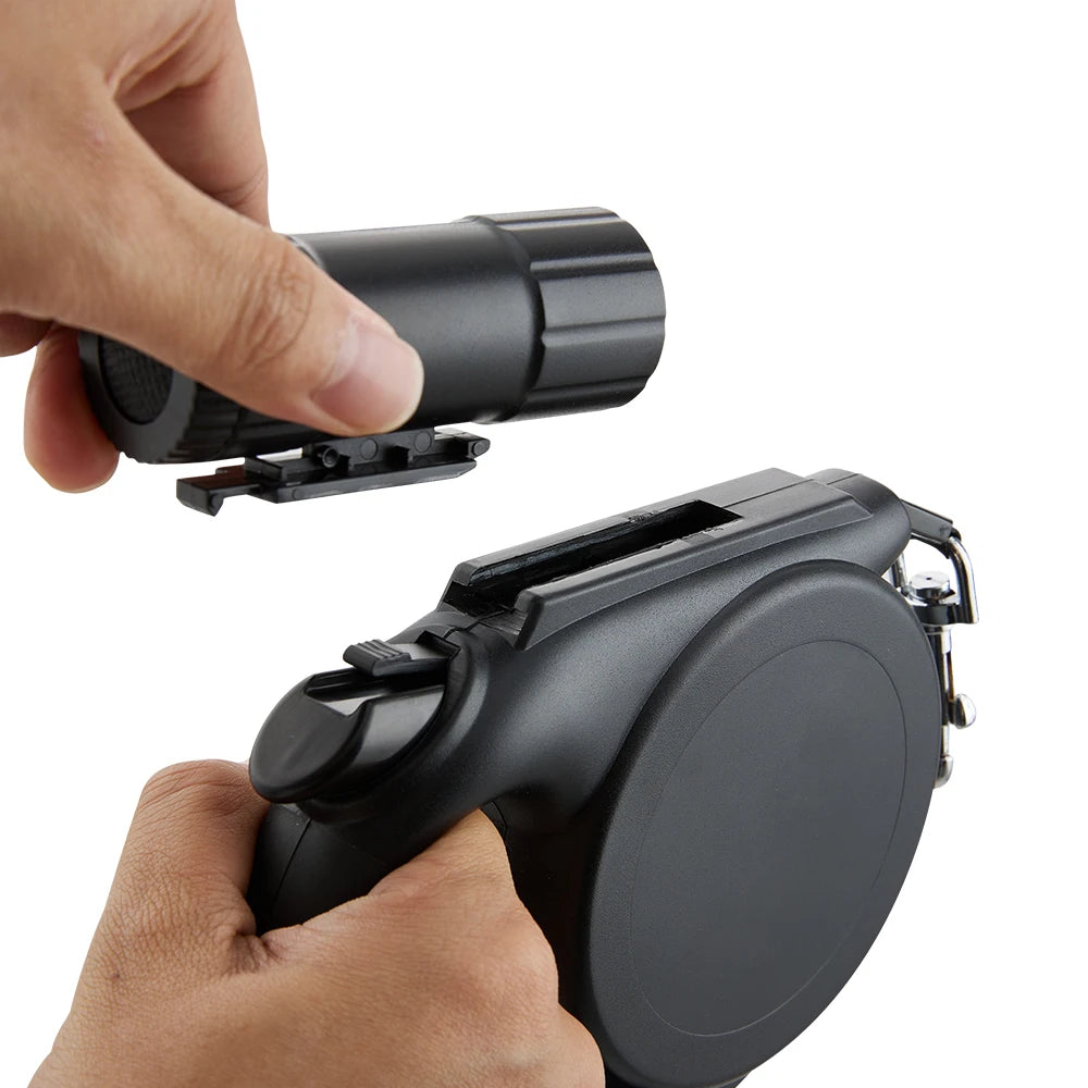 5m Retractable Dog Leash – Automatic Dog Lead with LED Flashlight & Waste Bag Dispenser