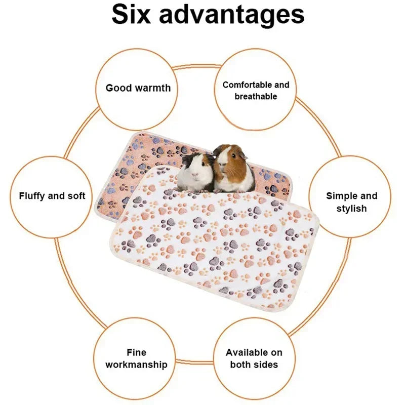 Soft Plush Warm Sleep Mat – Blanket for Hamsters, Guinea Pigs & Small Pets