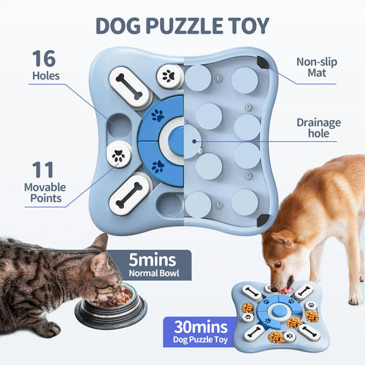 Slow Feeder Dog Toy – Interactive Food Dispenser for Cats & Dogs, Non-Slip Toy