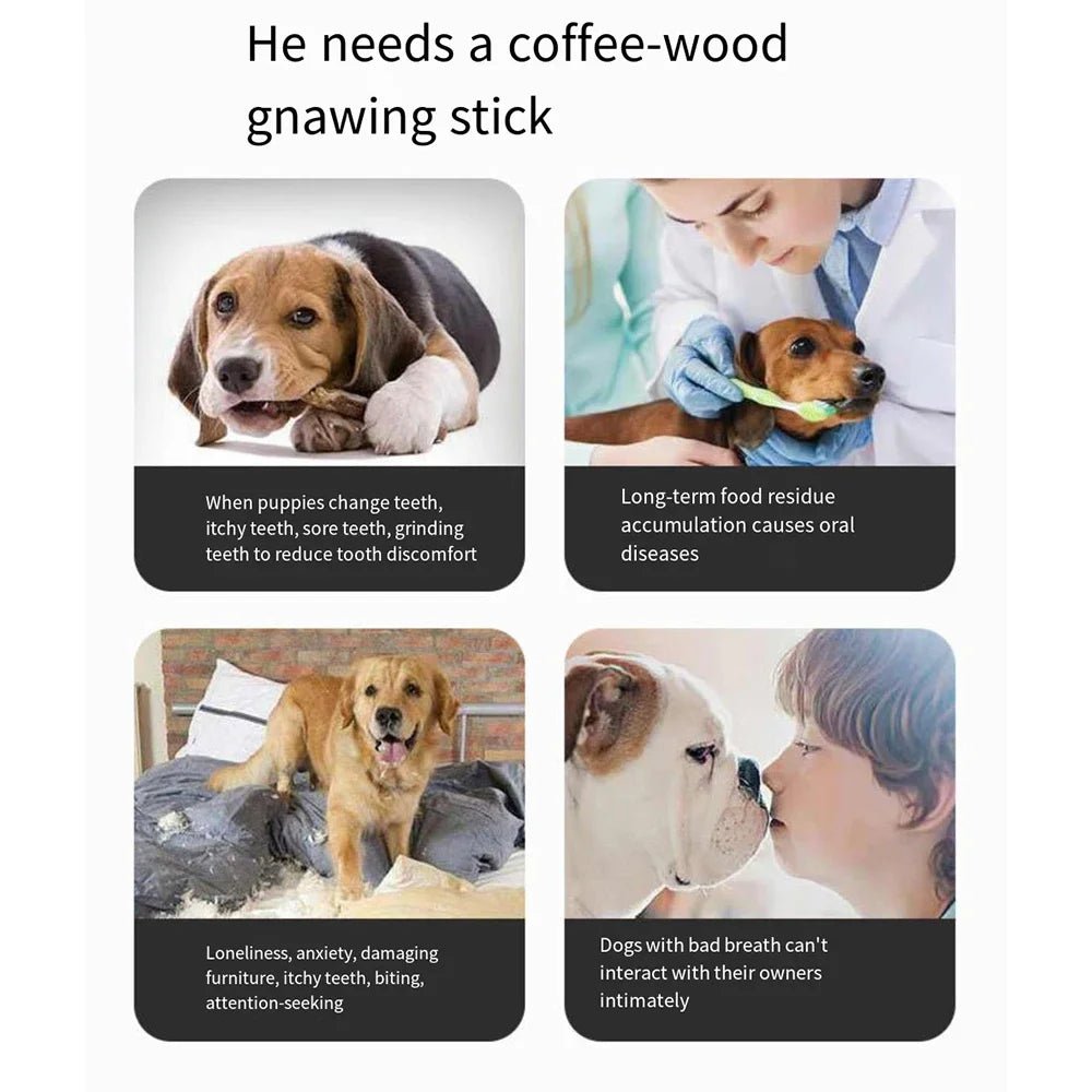 Coffee Wood Dog Chew Toy – Wooden Stick for Teeth Cleaning and Pressure Relief - The Best For Pets