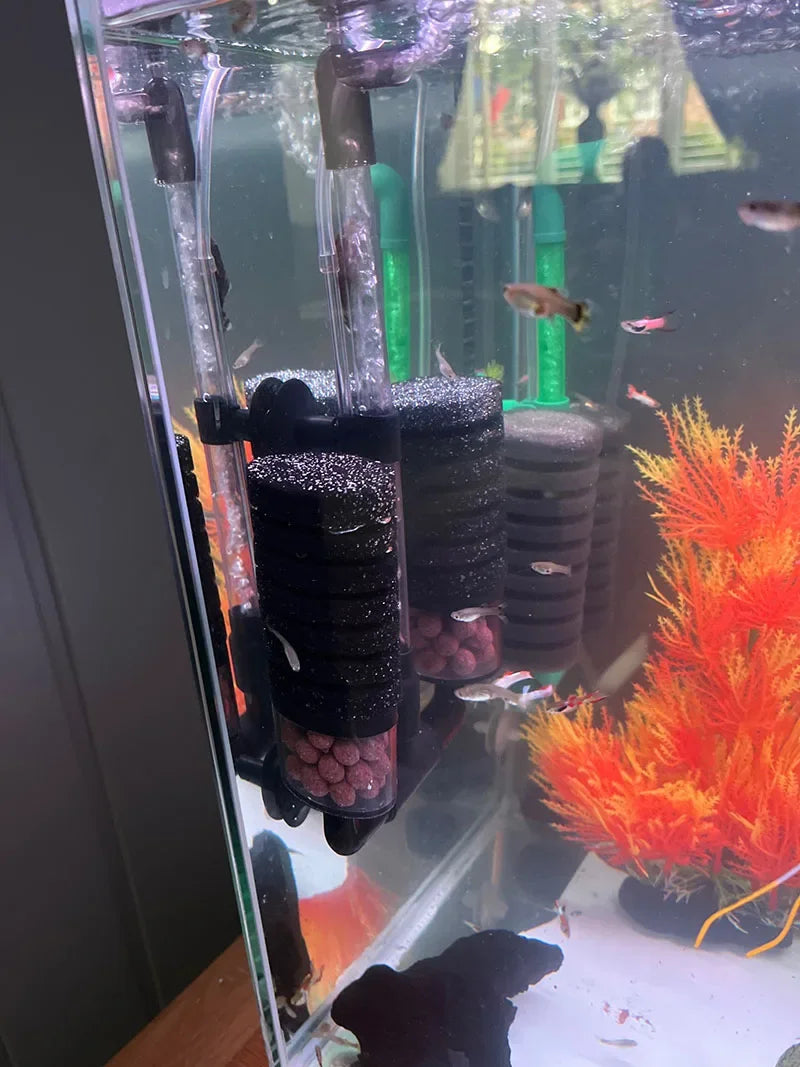 Aquarium Bio Sponge Filter – Air-Powered Skimmer & Water Cleaner