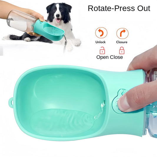 Portable Pet Food & Water Bottle – Food Grade Travel Cup with Food Dispenser for Dogs & Cats