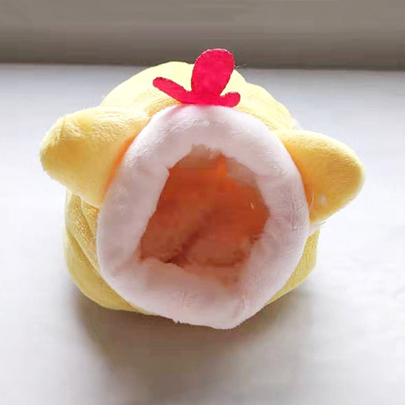 Windproof Plush Hamster Nest – Warm Winter House for Small Pets