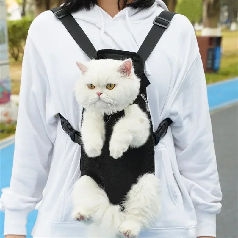 Cat Travel Backpack Sack – Breathable, Portable Pet Carrier for Both Shoulders