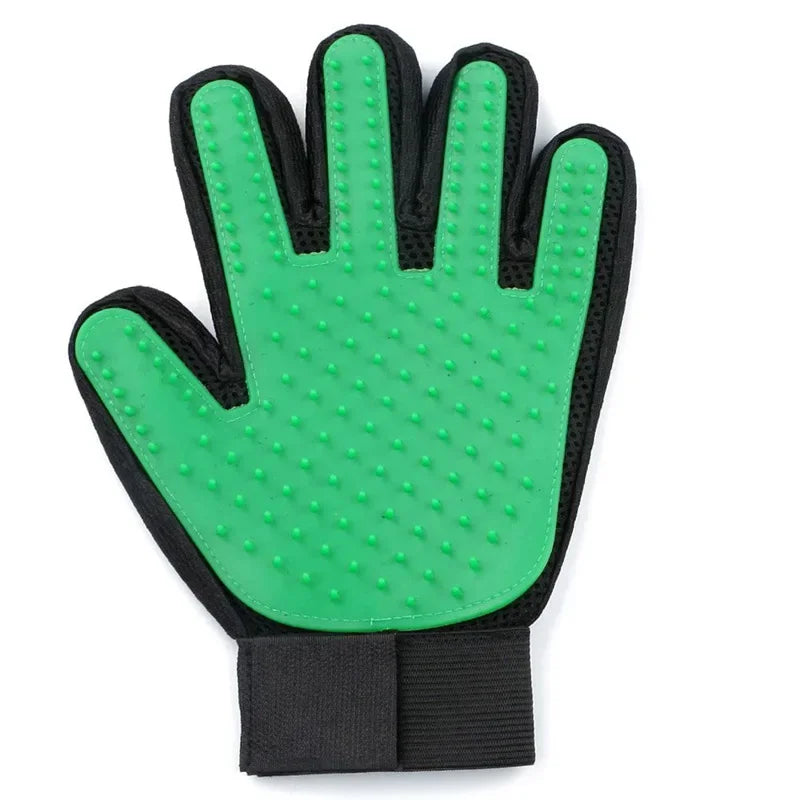 Silicone Pet Grooming Glove – Hair Remover & Bath Brush for Dogs & Cats